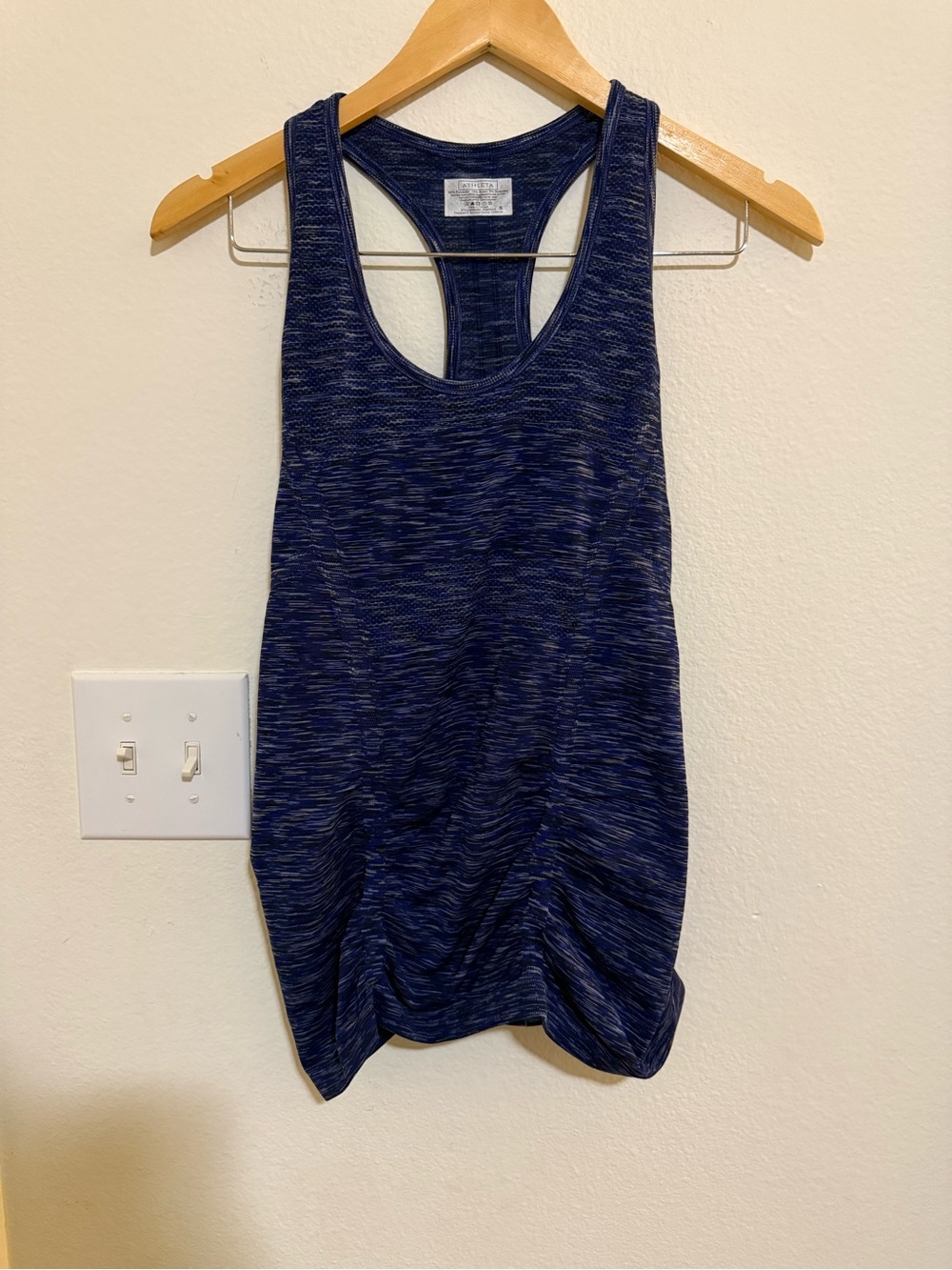 Athleta Navy Space-Dye Racerback Tank